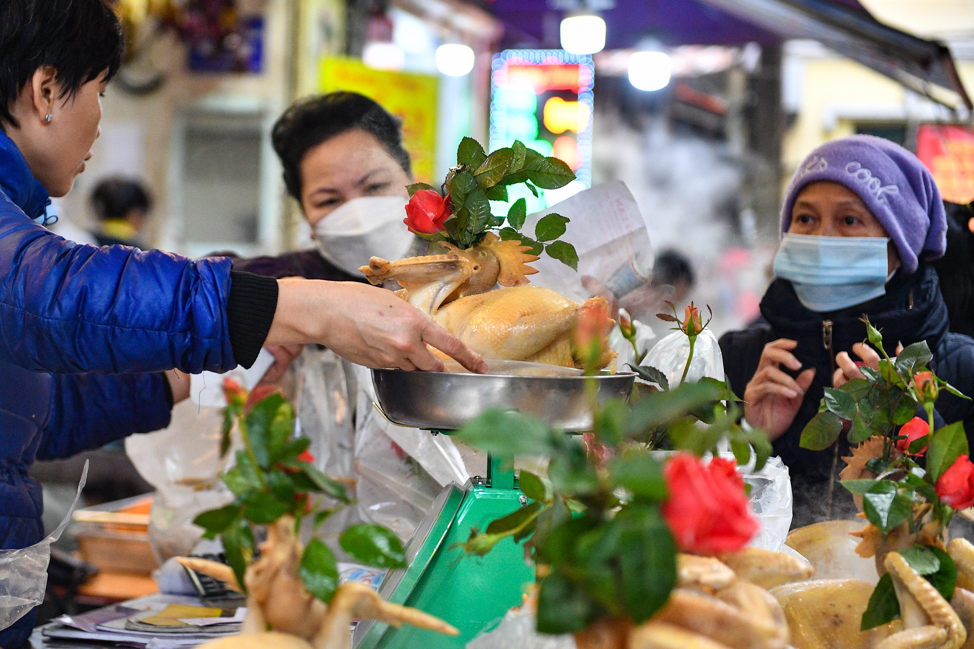 Ga ngam hoa hong cung giao thua dat khach anh 8