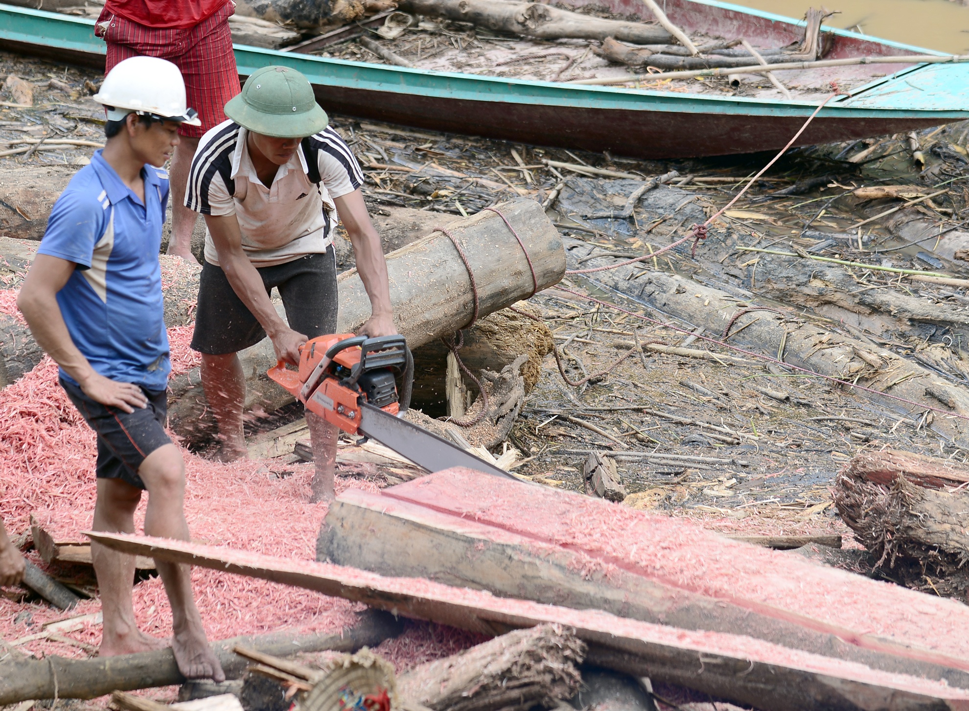 Do xo mot go troi dat sau lu hinh anh