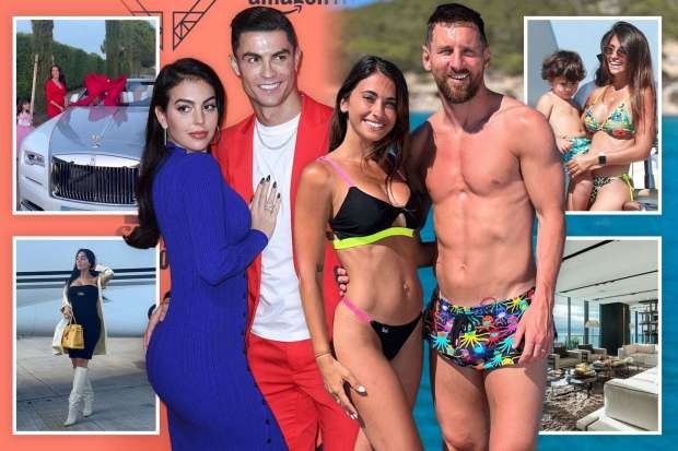 Cuoc song cua ban gai Ronaldo va vo Messi hinh anh