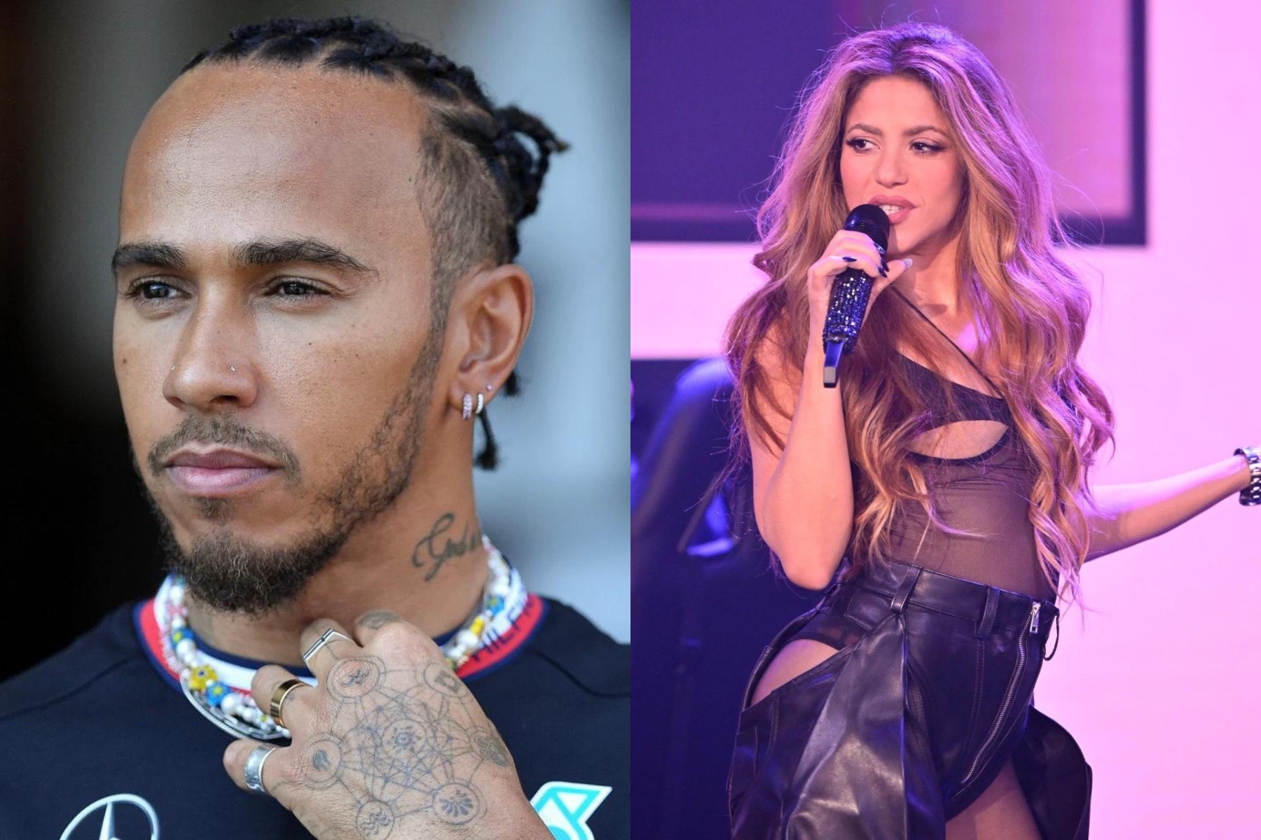 Shakira an toi voi Lewis Hamilton hinh anh