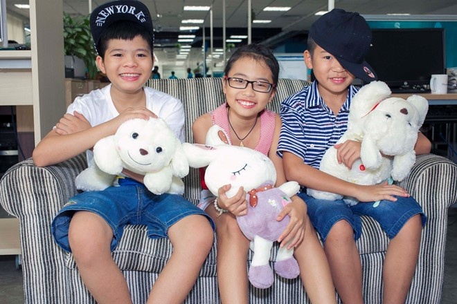 Top 3 The Voice Kids nhang nhit hat lien khuc ba mien hinh anh