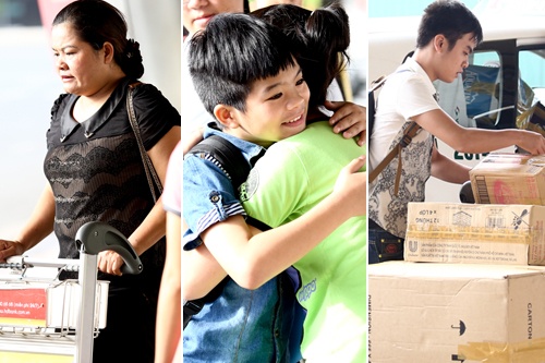 Quang Anh bin rin chia tay ban be va fan ve que hinh anh