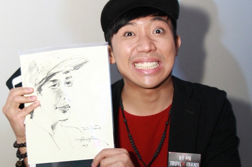 Tran Thanh nhe rang khoe tranh ky hoa hinh anh