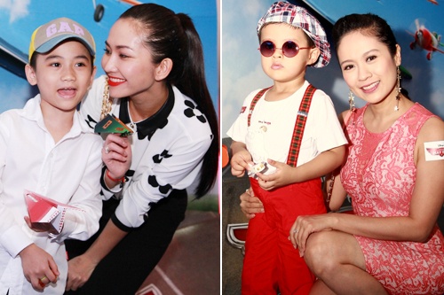 Con trai Thanh Thuy - Kim Hien an mac xi tin di xem phim hinh anh