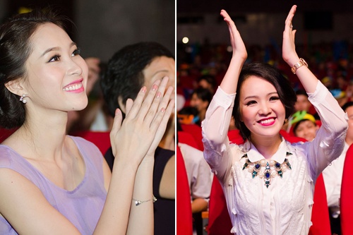 Dang Thu Thao - Thuy Van soi dong cung tinh nguyen vien tre hinh anh