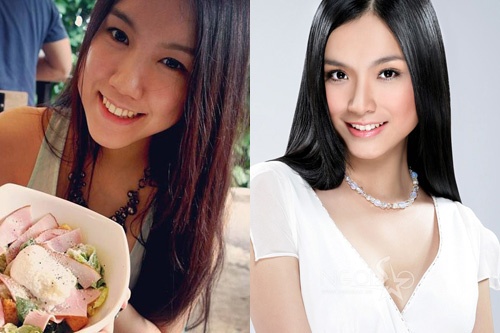 Ngam nhan sac xinh dep cua em gai Hoa hau Thuy Lam hinh anh