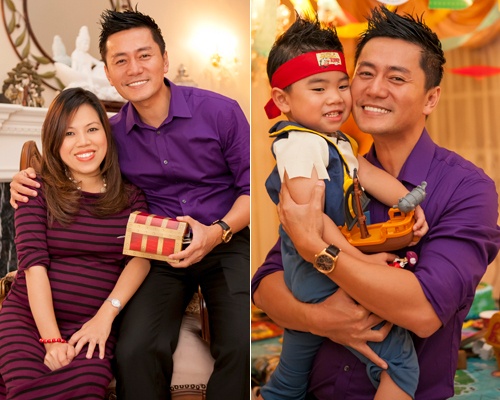 Vo chong Truong Minh Cuong mung sinh nhat con trai hinh anh