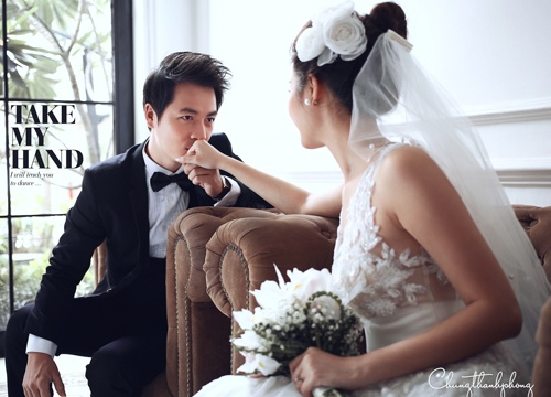 Anh cuoi lang man cua Dang Khoi va vo hot girl hinh anh