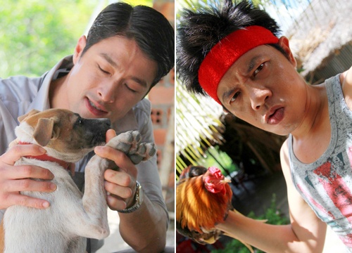 Ngo nghinh Tri Nguyen om cun - Thai Hoa nung ga hinh anh