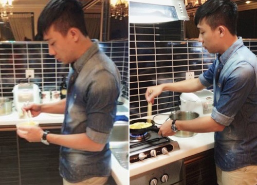 Ban gai hot girl khoe anh Tran Thanh lan xa vao bep hinh anh