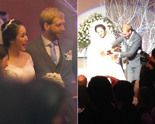 Ngo Phuong Lan cung chong Tay rot ruou mung dam cuoi hinh anh