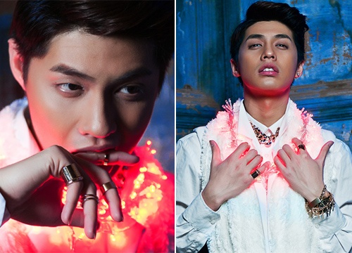 Noo Phuoc Thinh deo den nhap nhay chup hinh Noel hinh anh