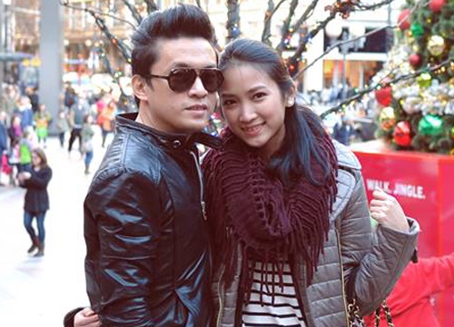 Vo 9X khoe anh tinh tu ben Lam Truong dip Giang sinh hinh anh