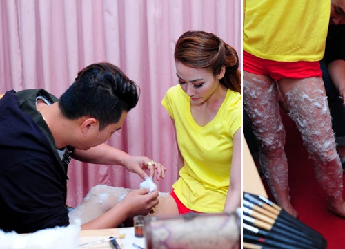 Hau truong hoa trang lam nguoi bang cua Ngan Khanh hinh anh