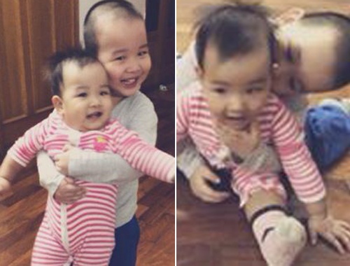 Hoa hau Thuy Lam khoe anh ngo nghinh cua quy tu va cong chua hinh anh