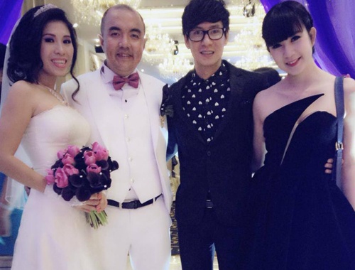 Vo chong Ly Hai rang ro o tiec cuoi dien vien Quoc Thuan hinh anh