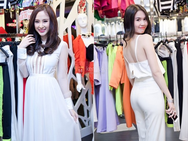 Lại một lần nữa cùng khoe sắc với màu trắng, Angela Phương Trinh có phần 