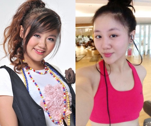 Cằm nhọn, V-line, sao Việt, Hồ Quỳnh Hương, Đinh Ngọc Diệp