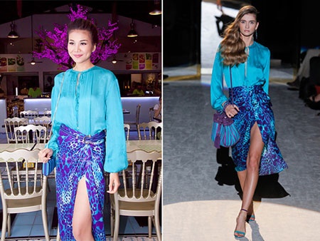 Thanh Hằng nổi bật với bộ váy của Salvatore Ferragamo với mức giá khoảng 100 triệu đồng