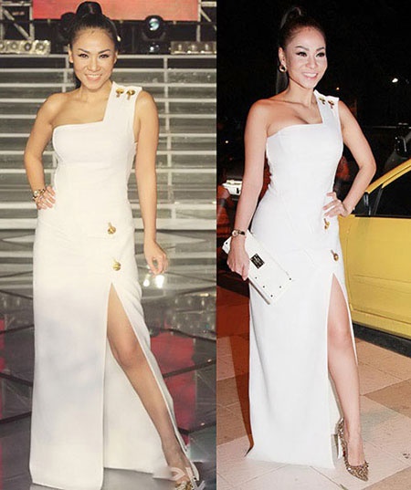 Chiếc váy hiệu Versace trị giá 150 triệu mà ca sĩ Thu Minh mặc trong một sự kiện