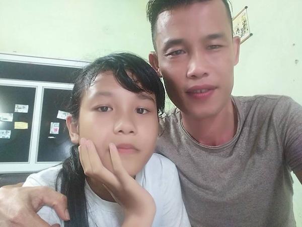 Hiệp Gà và con gái Hân Huyền. Ảnh: VTC.