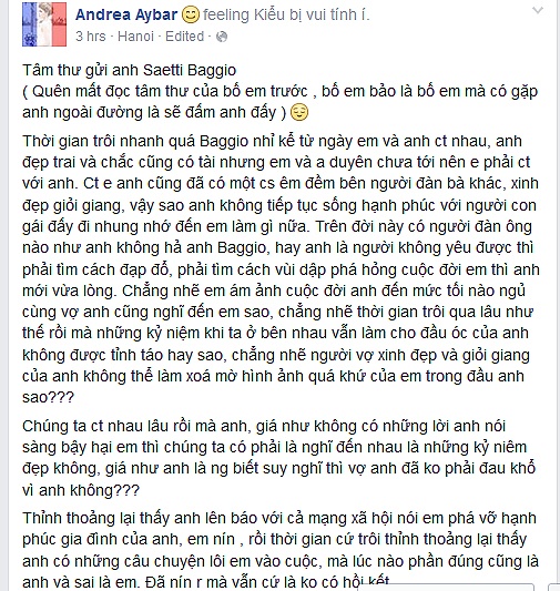Những chia sẻ của Andrea Aybar nhận được sự quan tâm của nhiều người. 