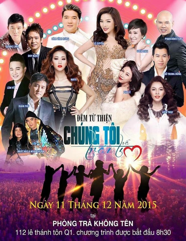 Poster đêm nhạc ủng hộ sư tử Kim Loan và rocker Trần Lập do Mr. Đàm và nhiều nghệ sĩ chung tay tổ chức.