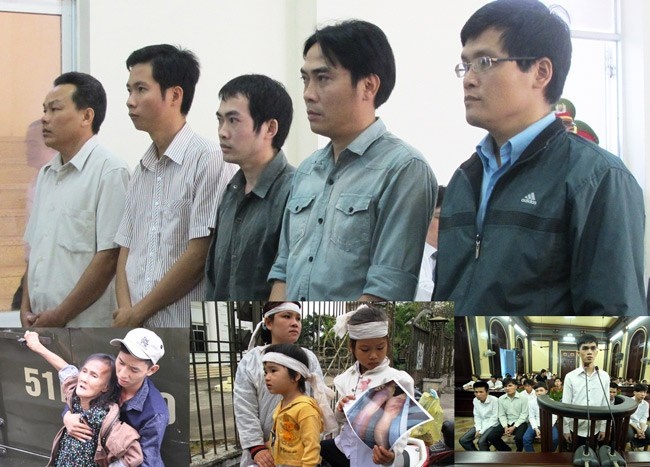 Những hình ảnh diễn ra trong 2 phiên xử.