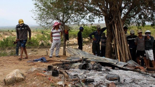 Hiện trường nơi xảy ra vụ án.