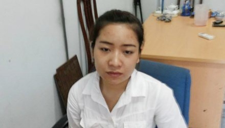 Lại Phương Giang tại trụ sở Công an phường Mai Dịch (Cầu Giấy, Hà Nội).