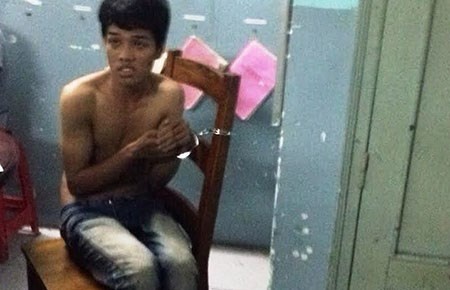 Lê Thanh Phúc, nghi can giật túi xách trưa 6/7 bị công an bắt giữ.