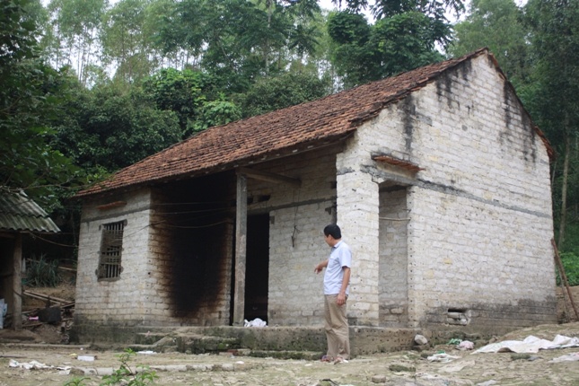 Ngôi nhà nơi xảy ra vụ thảm án thương tâm.