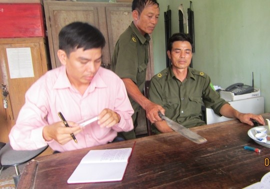 Con dao rựa - hung khí gây án của Phạm Duy Quý.