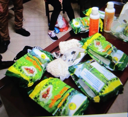 Quai nu voi lo ma tuy trong goi che Thai Nguyen hinh anh