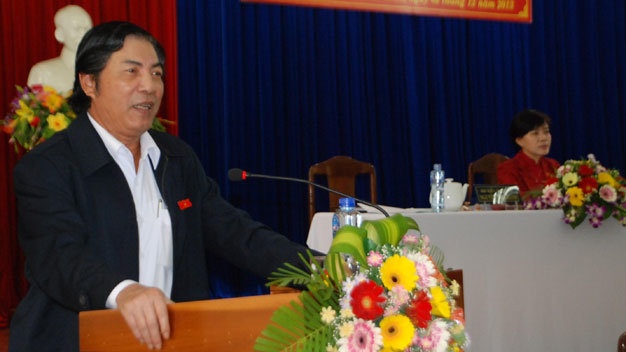 Ông Nguyễn Bá Thanh tại một buổi tiếp xúc cử tri ở quận Hải Châu, Đà Nẵng.