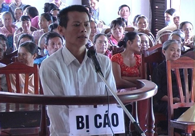Bị cáo tại phiên tòa.