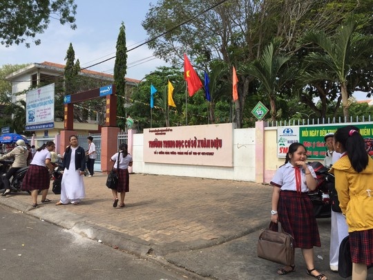 Trường THCS Xuân Diệu - nơi xảy ra vụ truy sát.