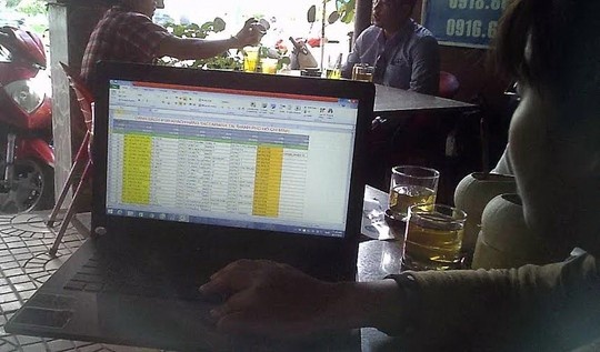 Đầu nậu Thủy khoe “bộ sưu tập” thông tin khách hàng của mình đa dạng và chất lượng.