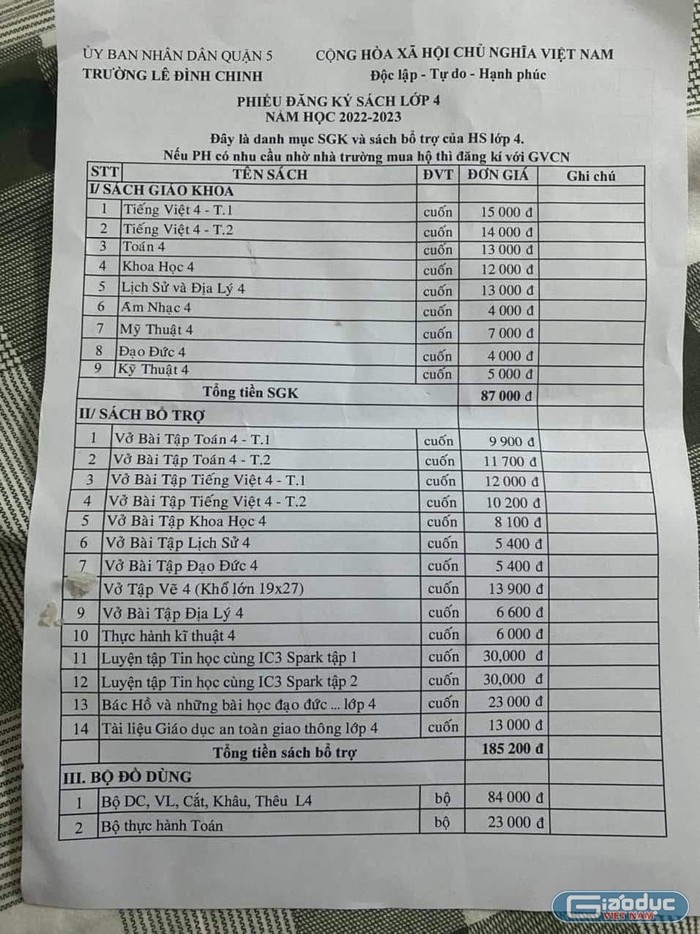 Trường ở TP.HCM bán SGK 'bia kèm lạc' ảnh 3 Truong o TP.HCM ban SGK 'bia kem lac' anh 3