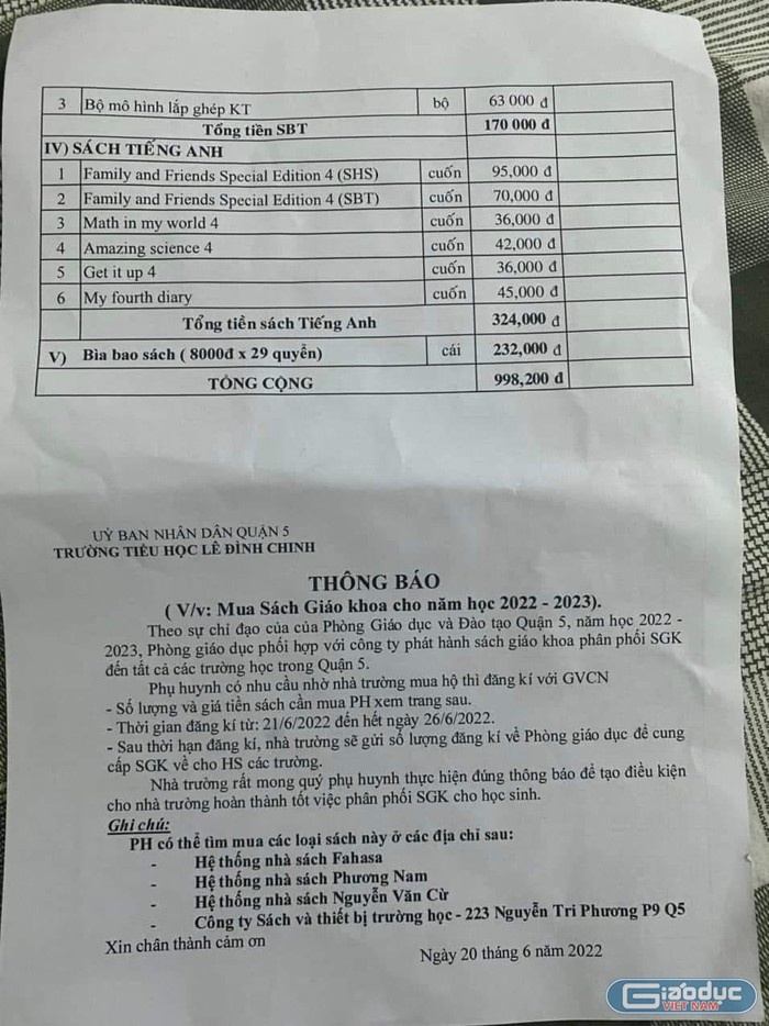 Trường ở TP.HCM bán SGK 'bia kèm lạc' ảnh 4 Truong o TP.HCM ban SGK 'bia kem lac' anh 4