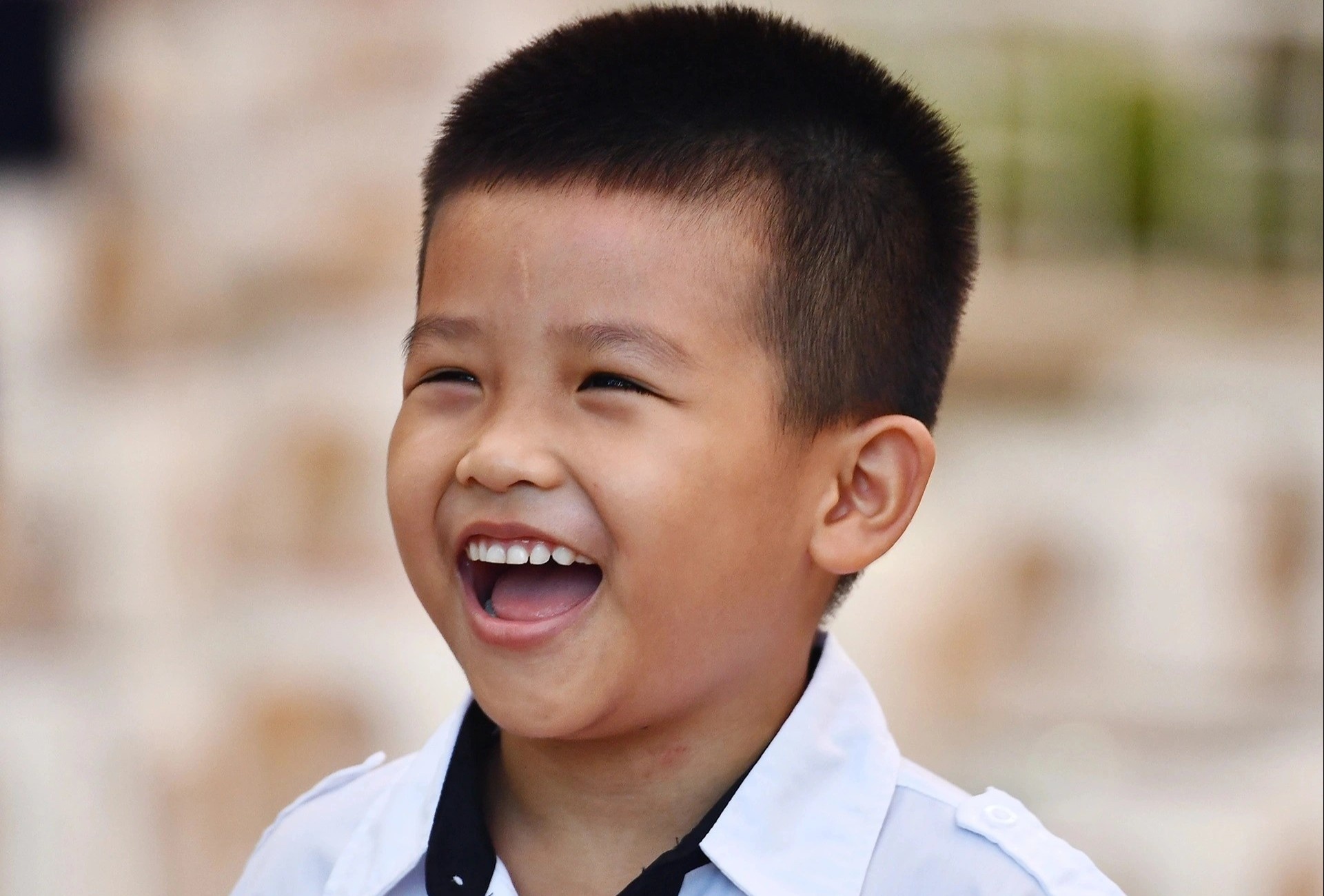 Hoc sinh lop 1 tuu truong som nhat truoc 2 tuan so voi khai giang hinh anh