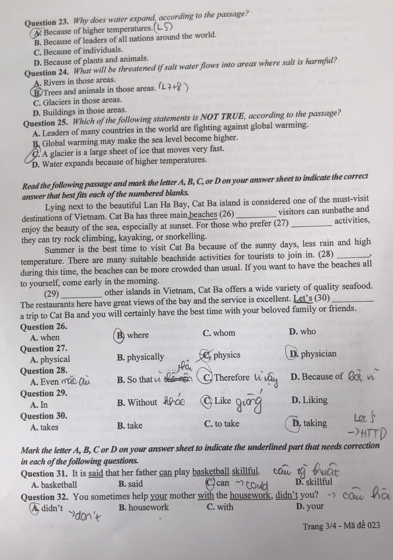 De thi vao 10 mon Tieng Anh anh 10