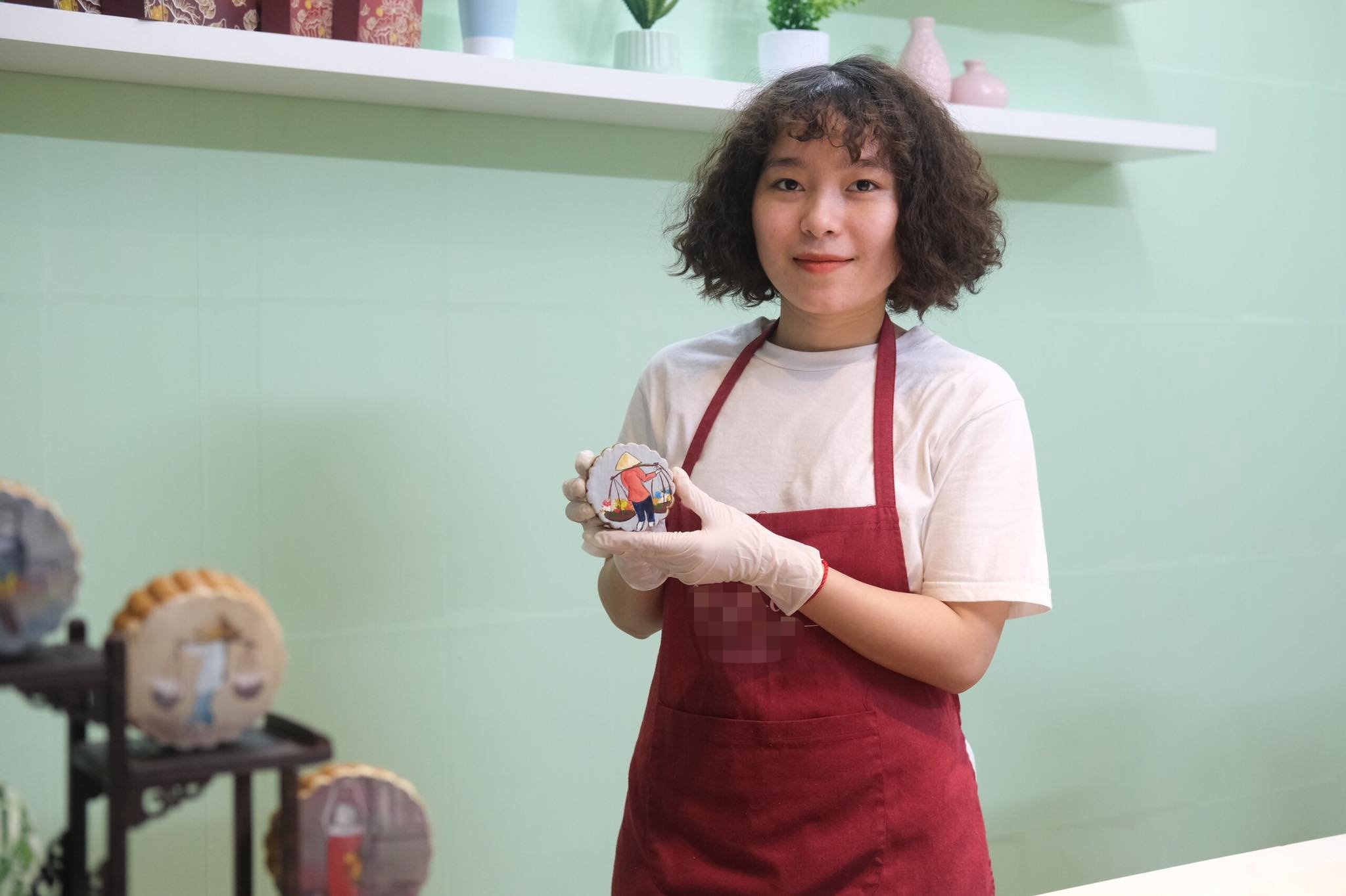 vẽ tranh trên bánh ảnh 9 ve tranh tren banh anh 9