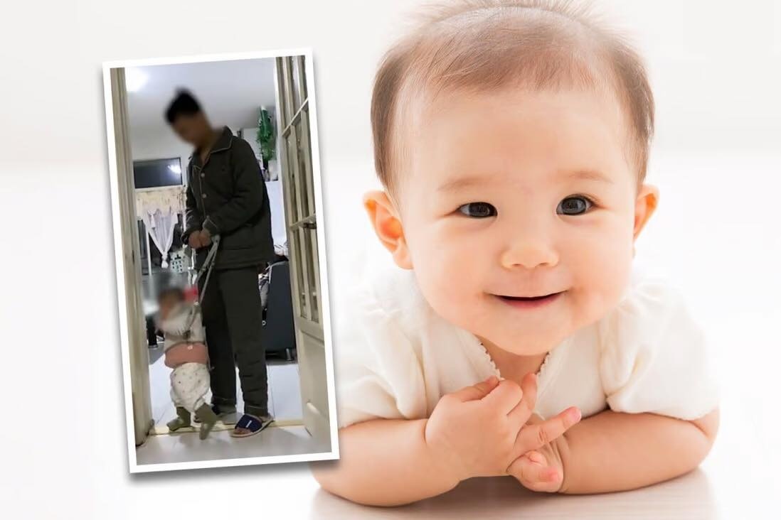 Nguoi dan ong tu choi cham soc con khi vo bi om gay phan no hinh anh