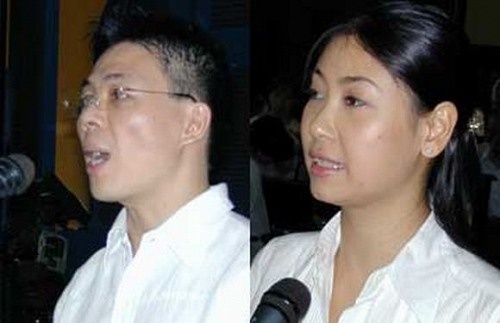 Hà Kiều Anh và Nguyễn Gia Thiều tại tòa án.