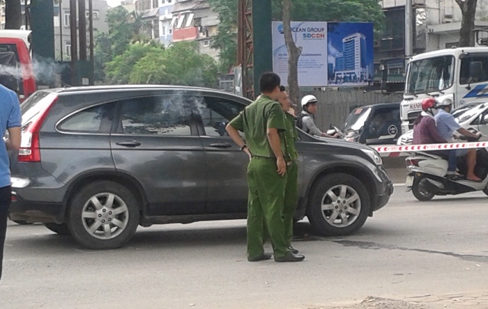 Chiếc xe CRV nạn nhân xấu số cầm lái.