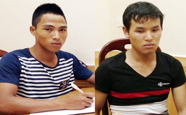 Thìn và Công tại cơ quan công an.