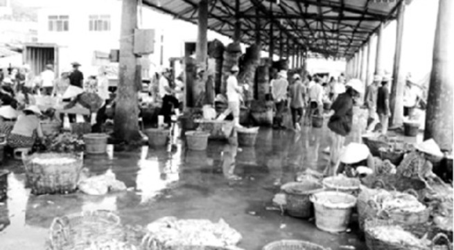 Chợ thu mua hải sản Vũng Tàu – nơi băng nhóm Minh “Samasa” từng hoành hành một thời.