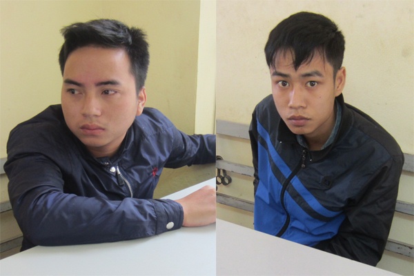 Hai tên trộm bị tạm giữ.
