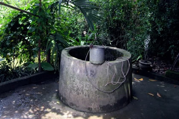 Danh me chong roi day xuong gieng nuoc hinh anh